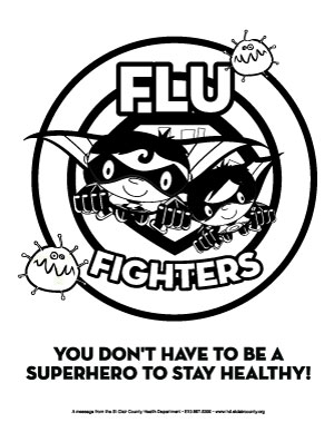 Flu coloring sheet
